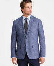 Calvin Klein Mens Slim fit Sport Coat Blazer 48 L Blue Solid
