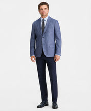 Calvin Klein Mens Slim fit Sport Coat Blazer 48 L Blue Solid
