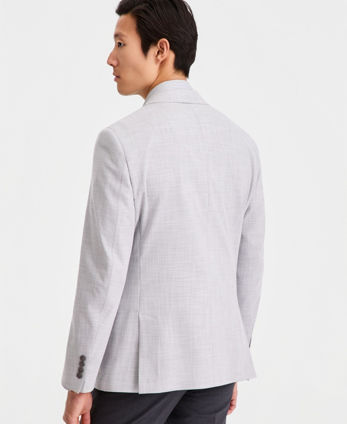Calvin Klein Mens Slim fit Sport Coat Blazer 42 S Grey Solid