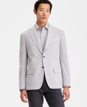 Calvin Klein Mens Slim fit Sport Coat Blazer 46 R Gray Solid
