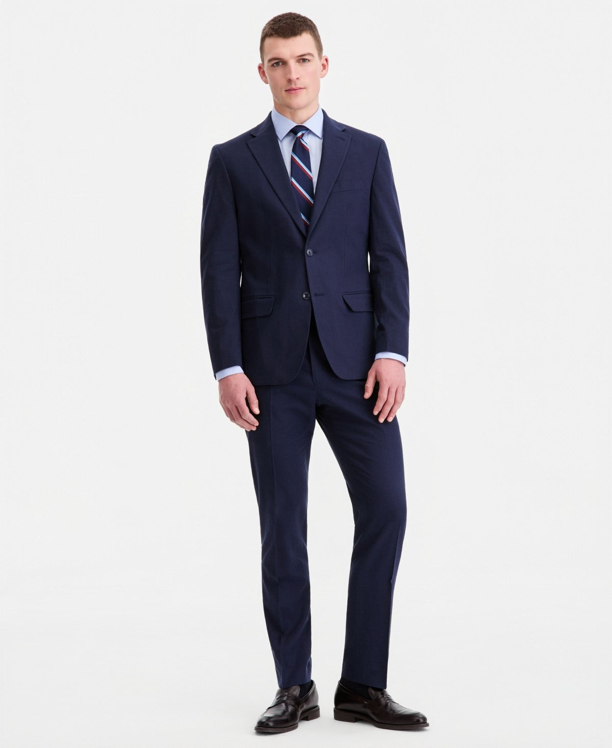 Tommy Hilfiger Mens Modern fit Linen Sport Coat Blazer 38 S Navy Blue Solid