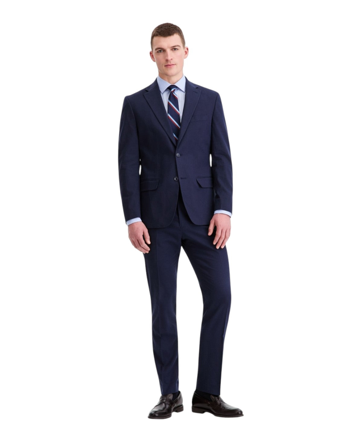 Tommy Hilfiger Mens Modern fit Linen Suit Jacket Blazer 40 R Blue Solid