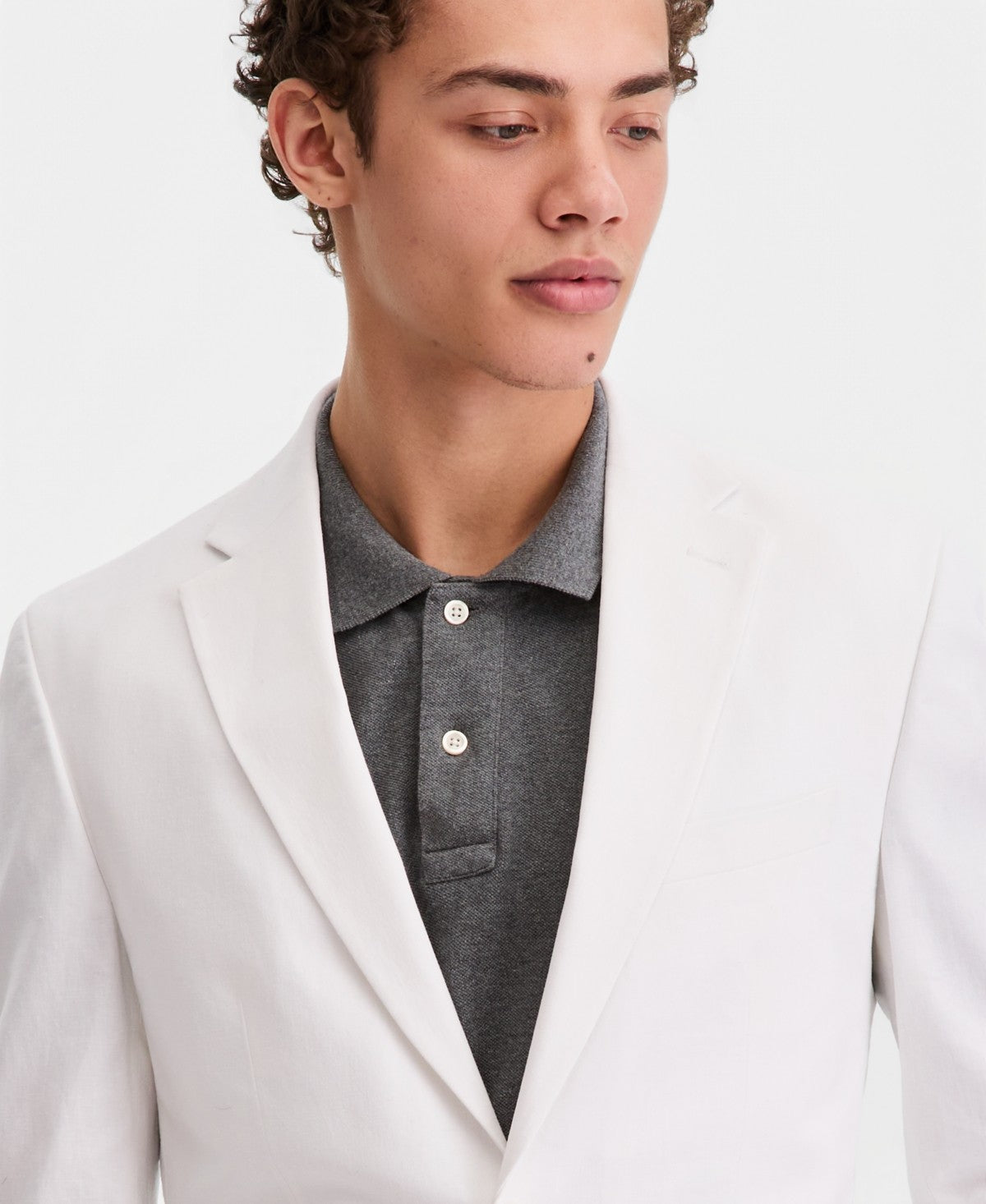 Tommy Hilfiger Mens Modern fit Linen Cotton Sport Coat Blazer 42 L White Solid