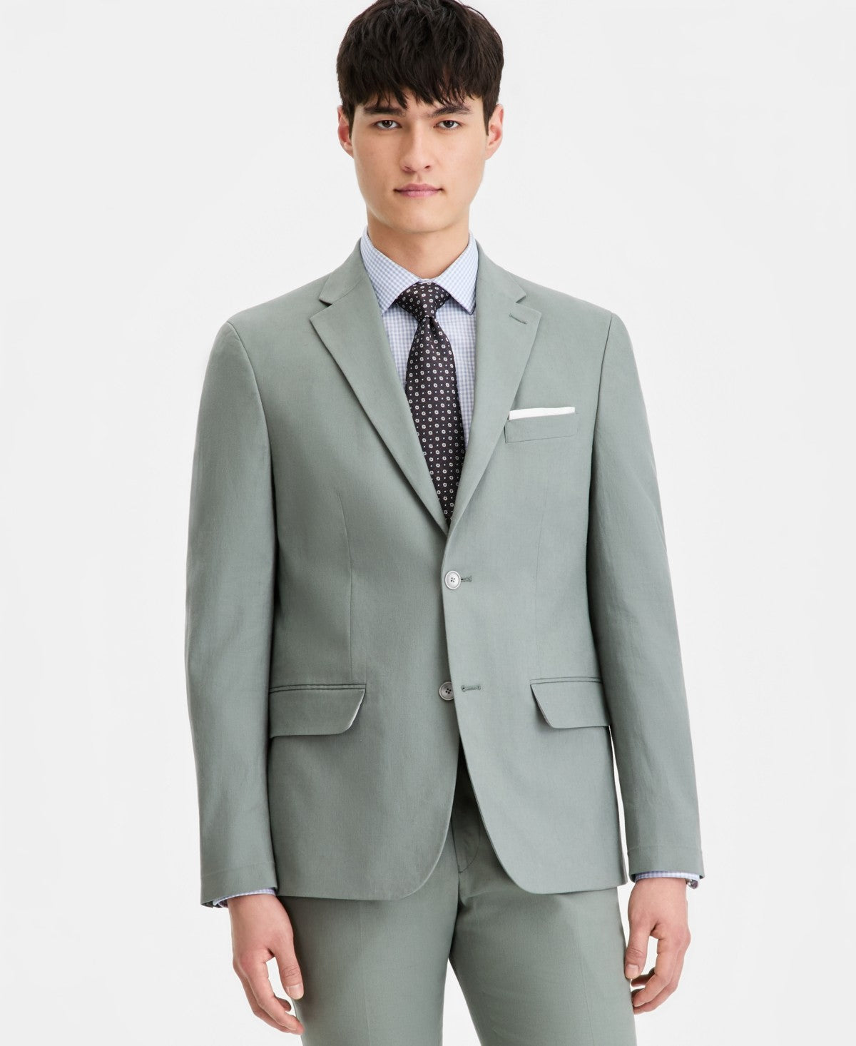 Tommy Hilfiger Mens Modern fit Linen Cotton Sport Coat Blazer 40 R Green Solid
