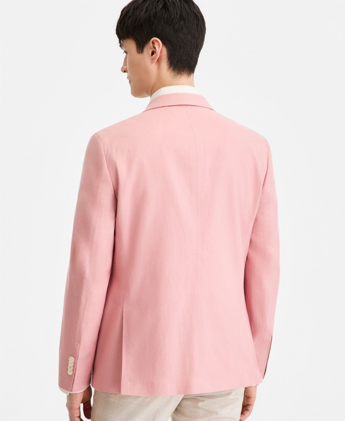 Tommy Hilfiger Mens Modern fit Linen Sport Coat Blazer 40 S Pink Solid
