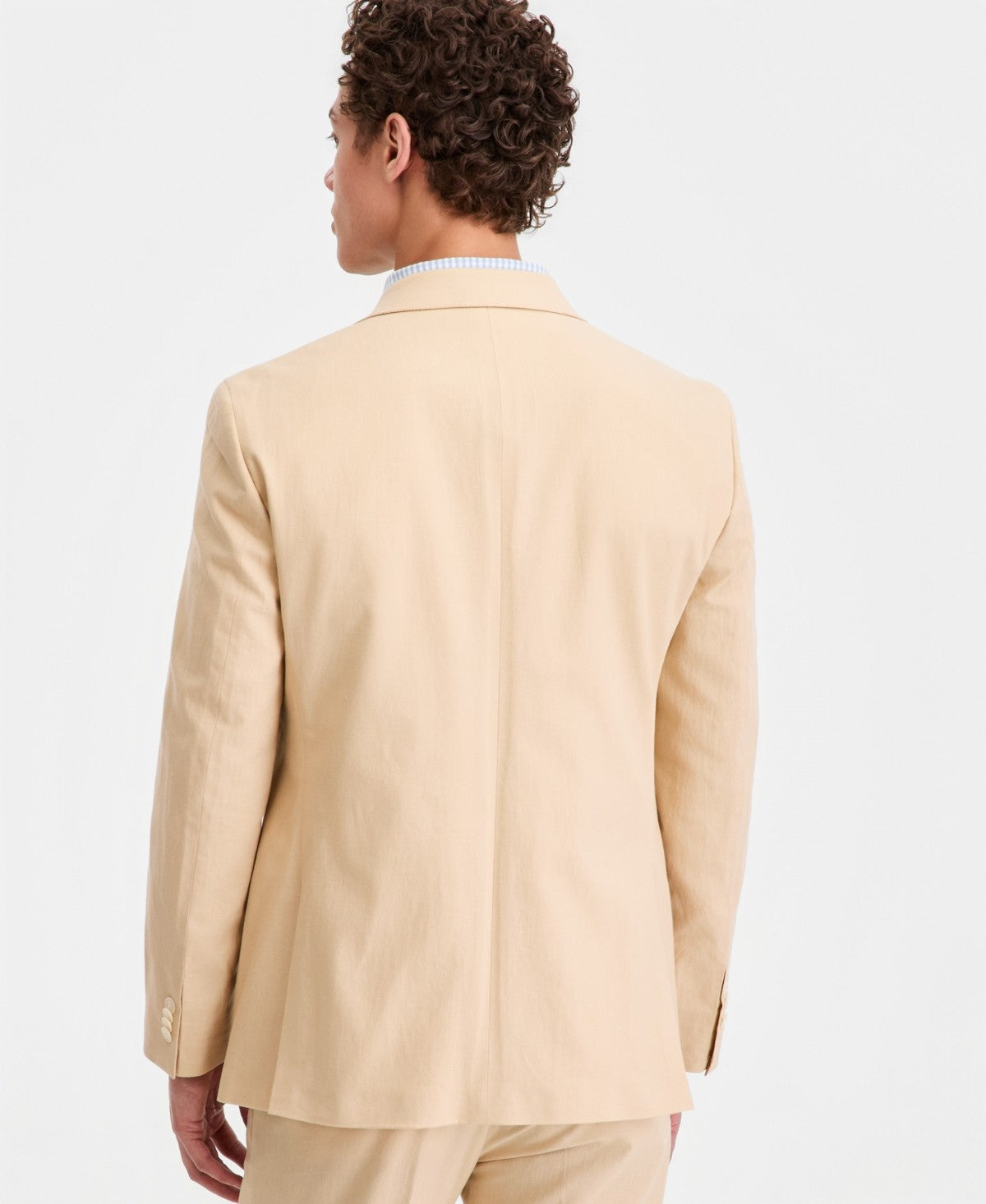 Tommy Hilfiger Mens Modern fit Linen Sport Coat Blazer 44 S Light Tan Solid