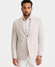Michael Kors Mens Classic fit  Linen Sport Coat Blazer 40 R Beige Herringbone