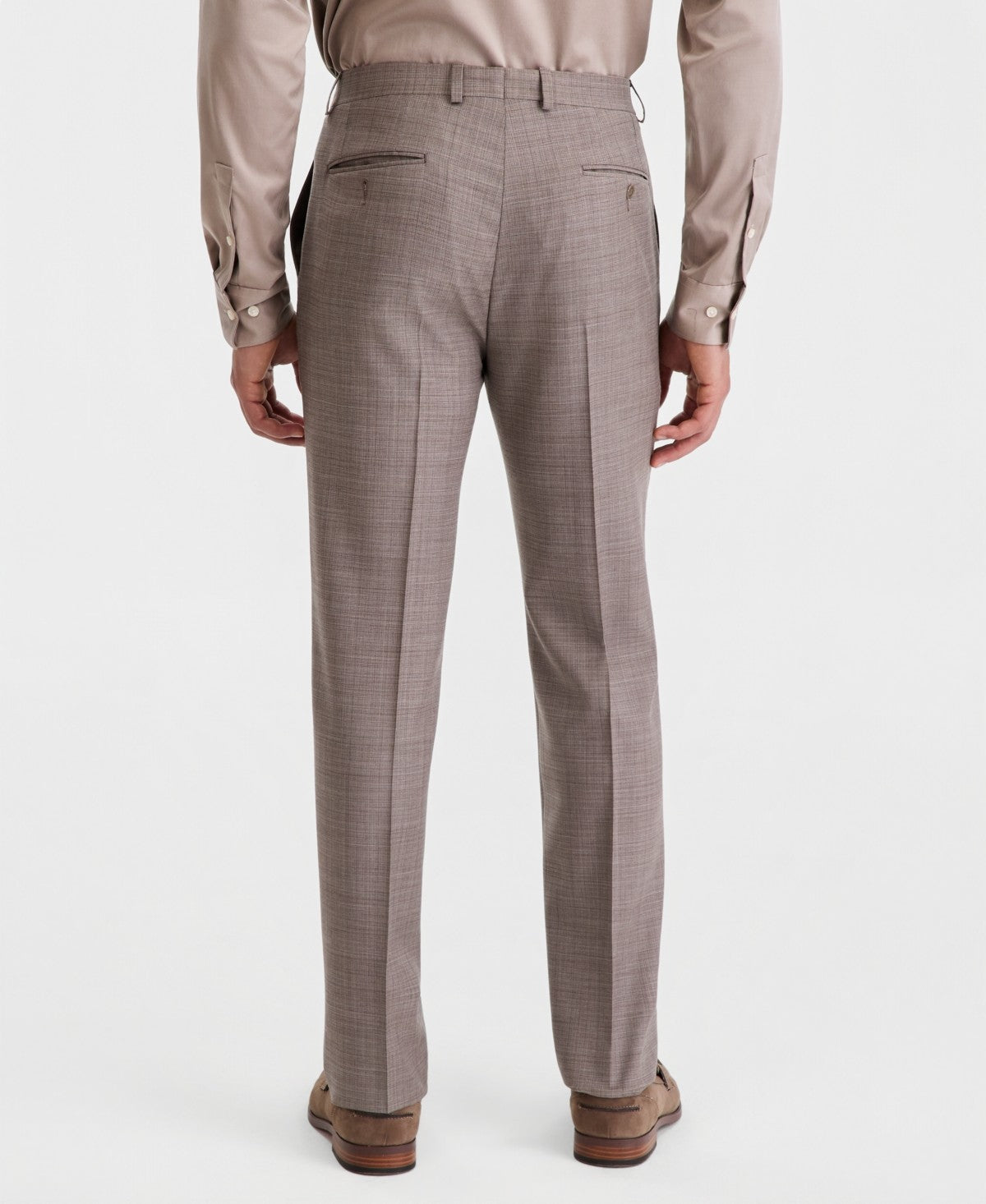 Calvin Klein Mens Slim fit Wool Dress Pants 33 / 30 Tan Light Brown Solid