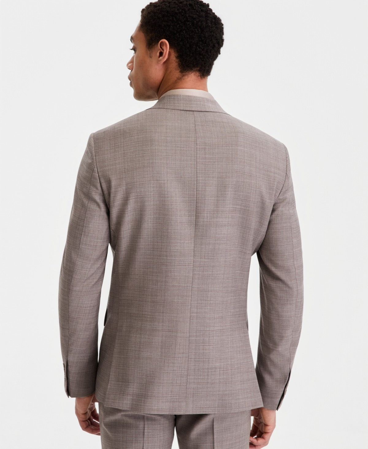 Calvin Klein Mens Slim fit Wool Suit Jacket Blazer 40 R Light Brown Solid