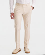 Calvin Klein Mens Slim fit Cotton Dress Pants 34 / 30 Tan Beige Solid