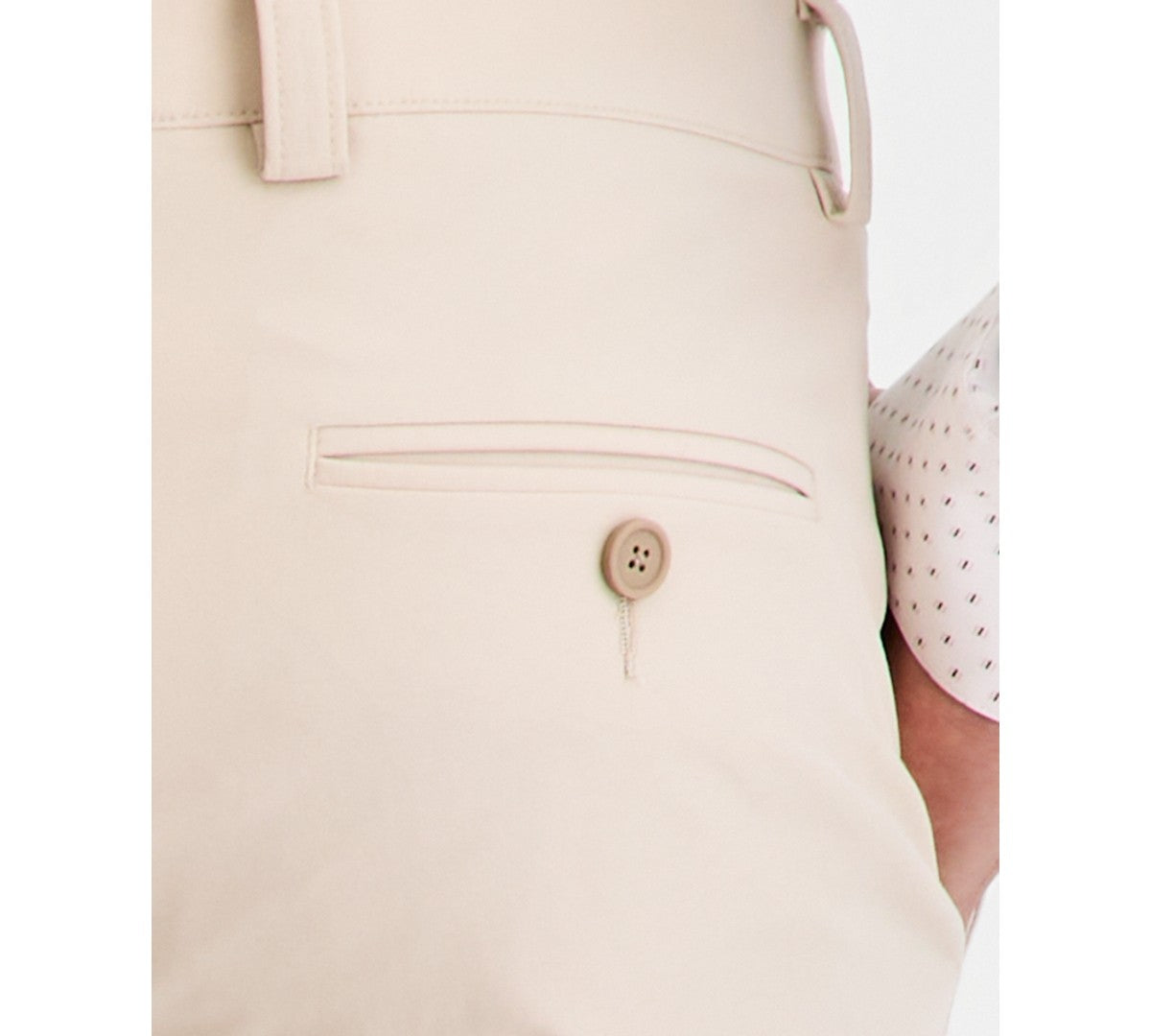 Calvin Klein Mens Slim fit Cotton Dress Pants 38 / 32 Tan Beige Solid