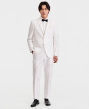Kenneth Cole Mens Slim fit 2 Piece Tuxedo Suit 38 S Pants 31 / 32 White Solid