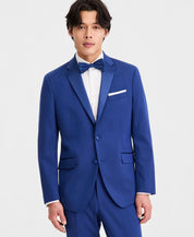 Kenneth Cole Mens Slim fit 2 Piece Tuxedo Suit 44 R Pants 37 / 32 Blue