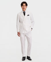 Kenneth Cole Mens Slim fit 2 Piece Suit 40 S Pants 33 / 32 White Solid