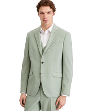 Kenneth Cole Mens Slim fit 3 Piece Vested Suit 38 R Pants 31 / 32 Light Green