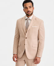Kenneth Cole Mens Slim fit 3 Piece Vested Suit 38 S Pants 31 / 32 Beige