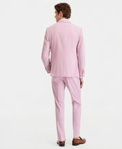 Kenneth Cole Reaction Mens Slim fit 3 Piece Vested Suit 42 S Pants 35 / 30 Pink