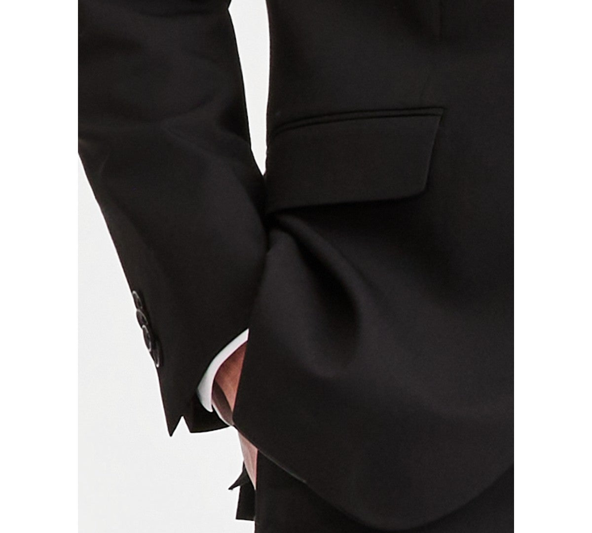 Kenneth Cole Mens Slim fit 3 Piece Suit 44 R Pants 37 / 32 Black Solid