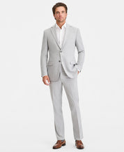 Dkny Mens Modern fit 2 Piece Suit 38 R Pants 31 / 32 Light Gray Solid