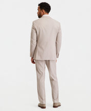 Perry Ellis Portfolio Mens Modern fit 2 Piece Suit 42 L Pants 35 / 34 Light Tan