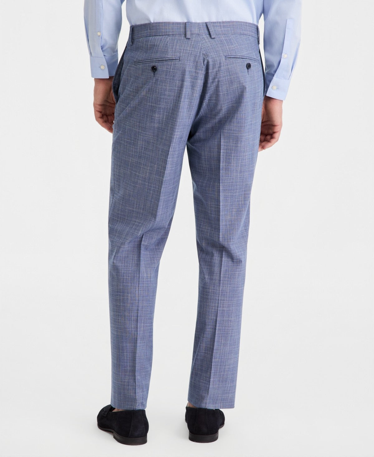 Perry Ellis Portfolio Mens Modern fit 2 Piece Suit 50 L Pants 44 / 33 Blue Solid
