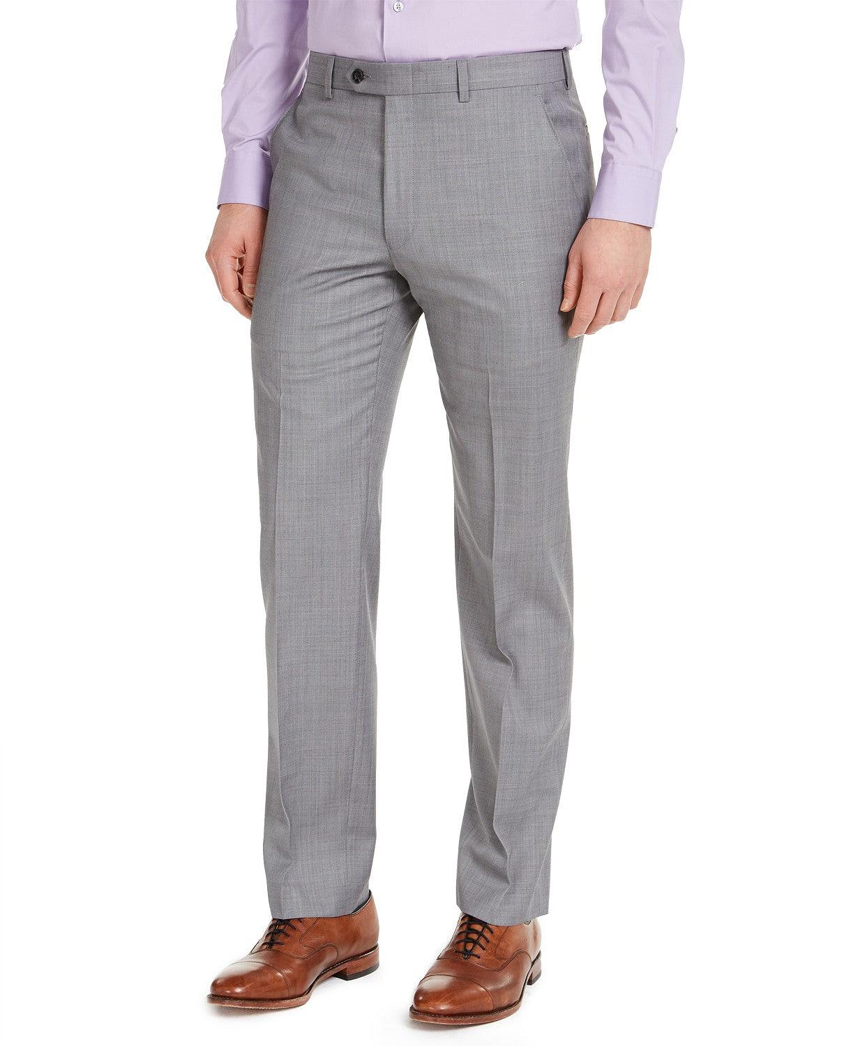 Michael Kors Mens Modern fit Dress Pants 30 / 32 Light Grey Solid Stretch