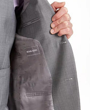 Michael Kors Mens Classic fit Suit Jacket Blazer 40 S Grey Solid Stretch