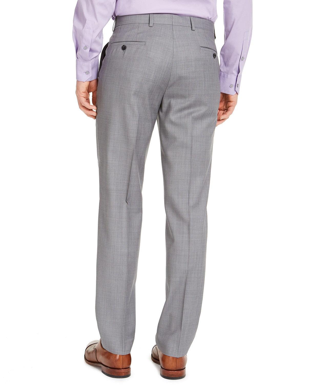 Michael Kors Men's Classic Fit Suit Dress Pants Grey Sharkskin 33 x 30