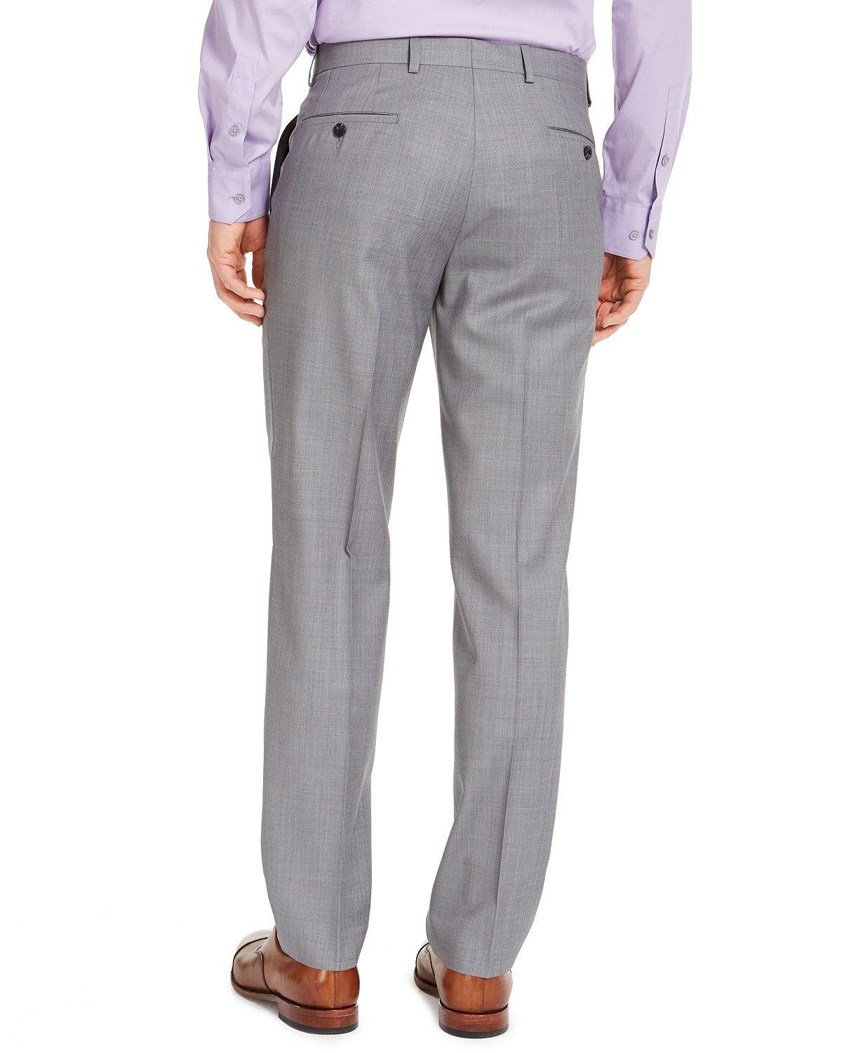 Michael Kors Mens Classic fit Dress Pants 32 / 32 Grey Solid Stretch