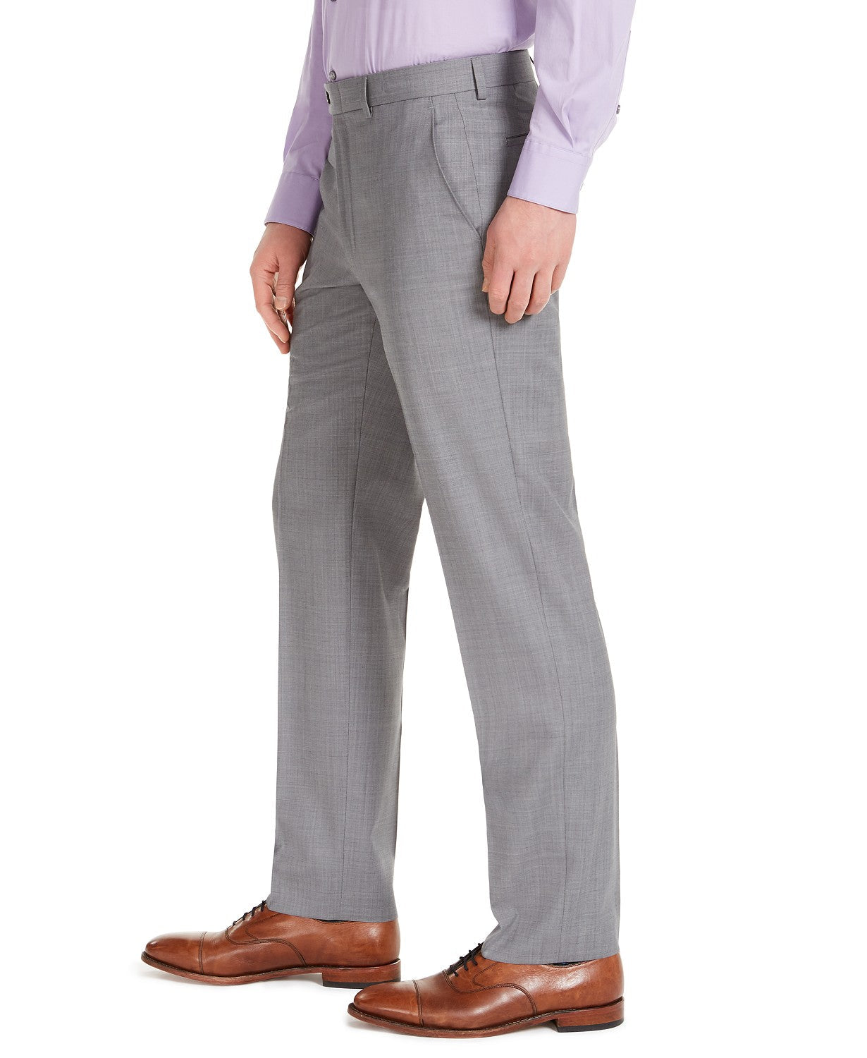 Michael Kors Mens Modern fit Dress Pants 38 / 34 Grey Solid Stretch