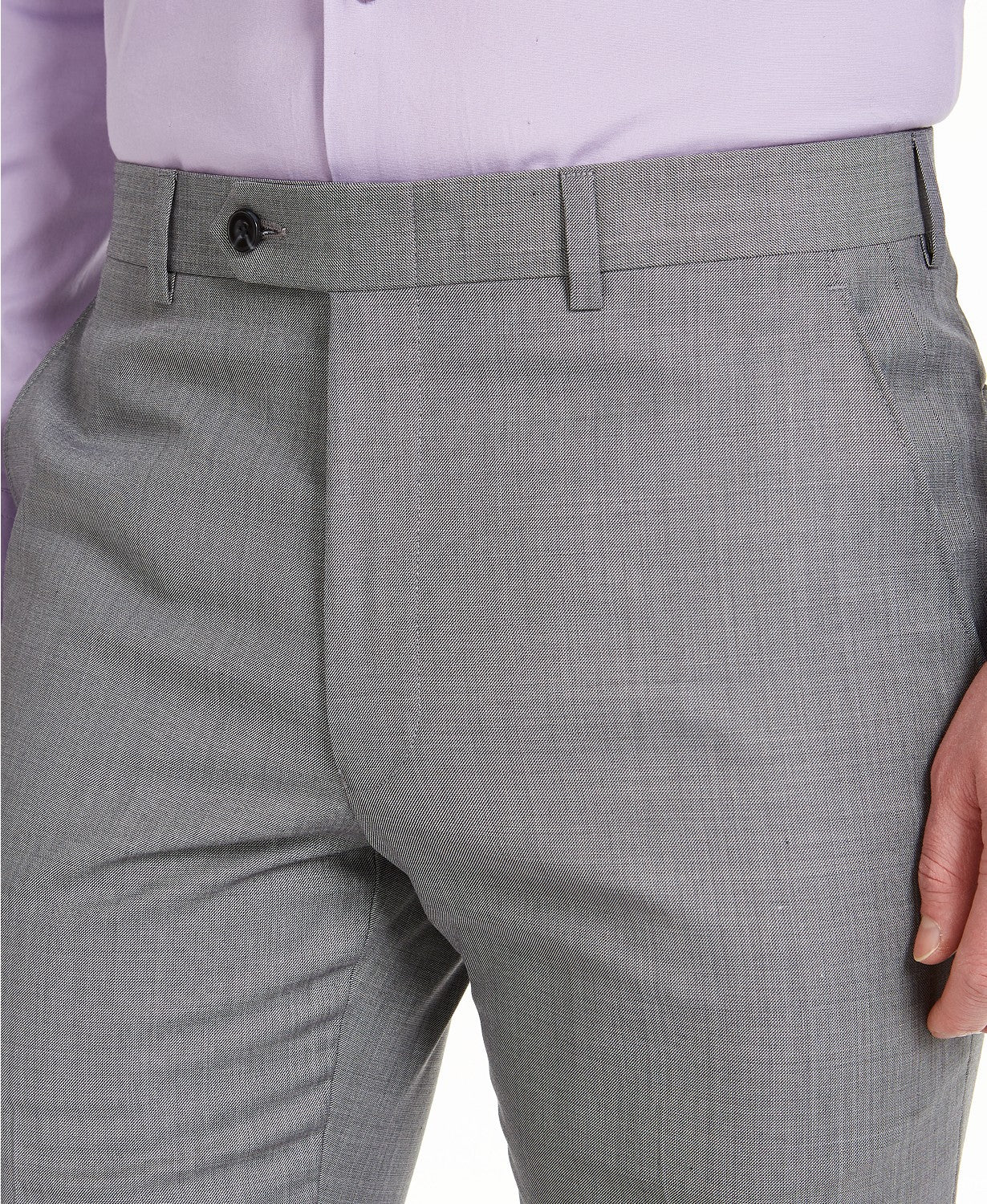 Michael Kors Mens Modern fit Dress Pants 38 / 34 Grey Solid Stretch