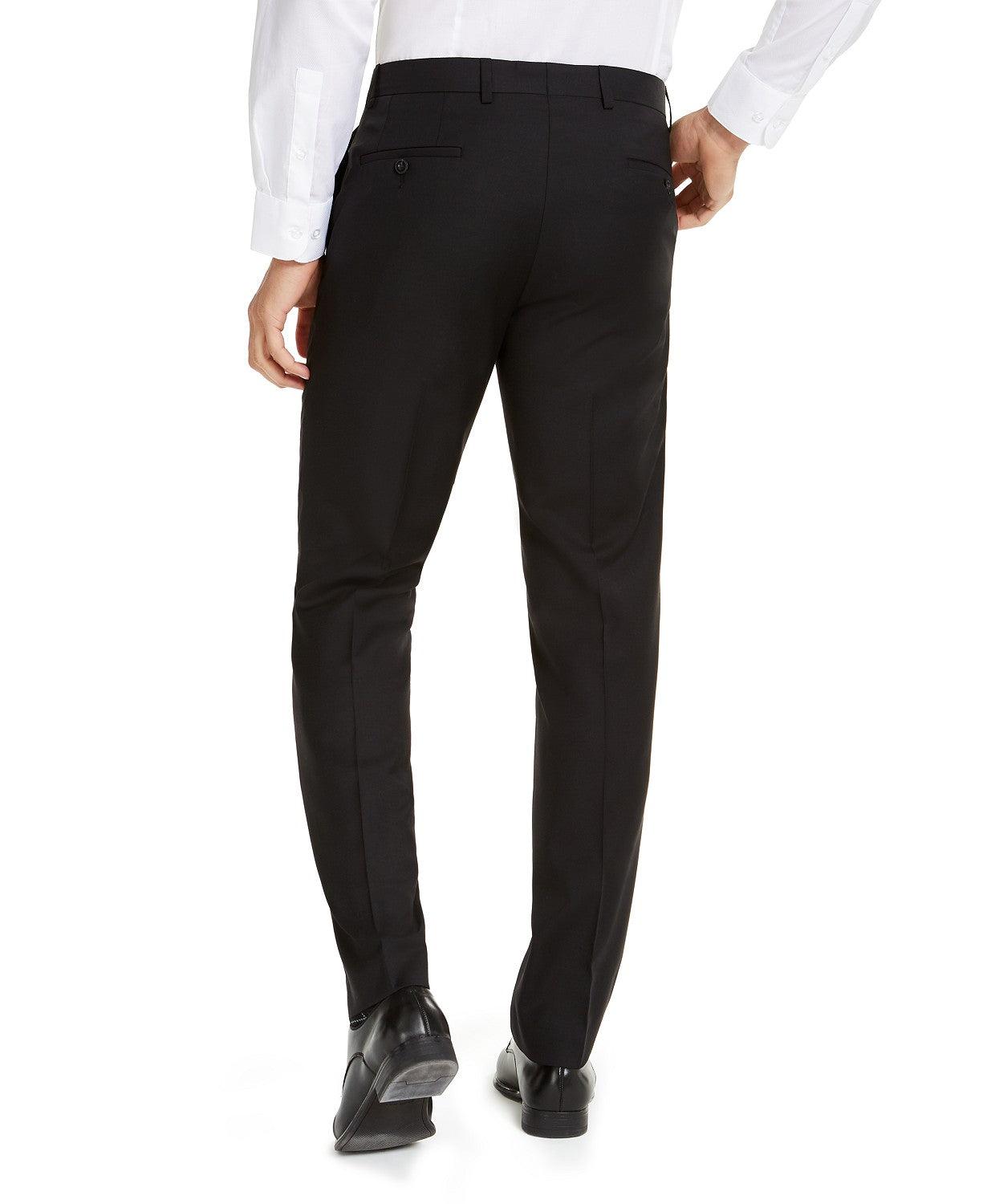 Michael Kors Mens Classic Fit Airsoft Solid Dress Pants Black 36 x 34