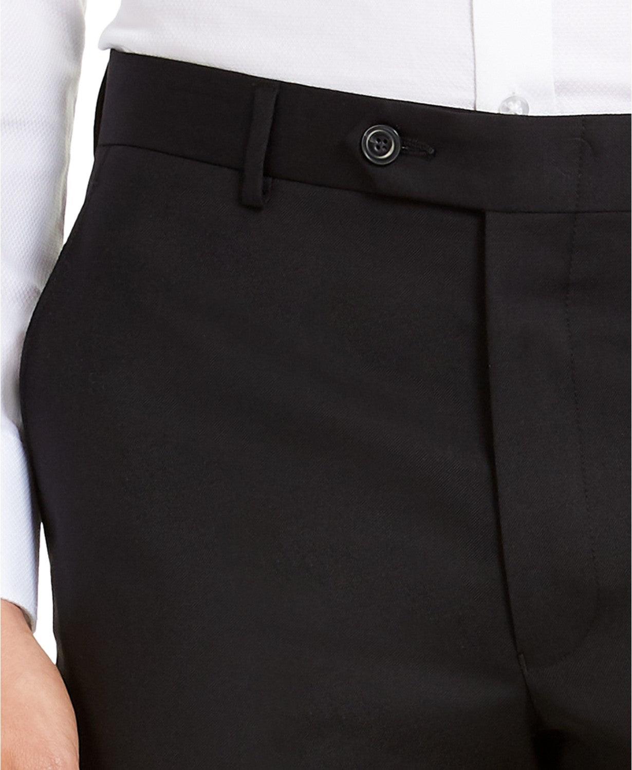 Michael Kors Mens Classic Fit Airsoft Solid Dress Pants Black 36 x 34
