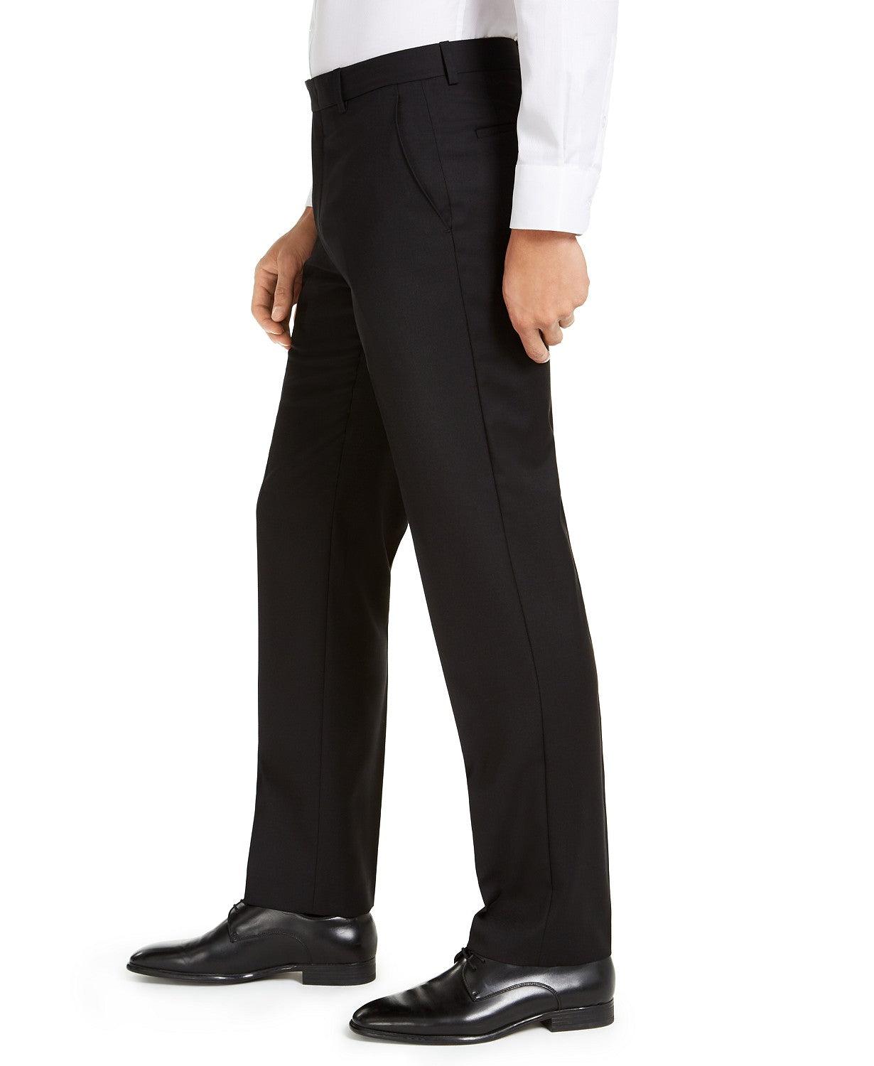 Michael Kors Men's Classic-Fit Airsoft Stretch Black Dress Pants 42 x 30 Wool