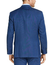 Michael Kors Mens Classic-Fit Airsoft Stretch Suit Jacket Blue Tic 50L