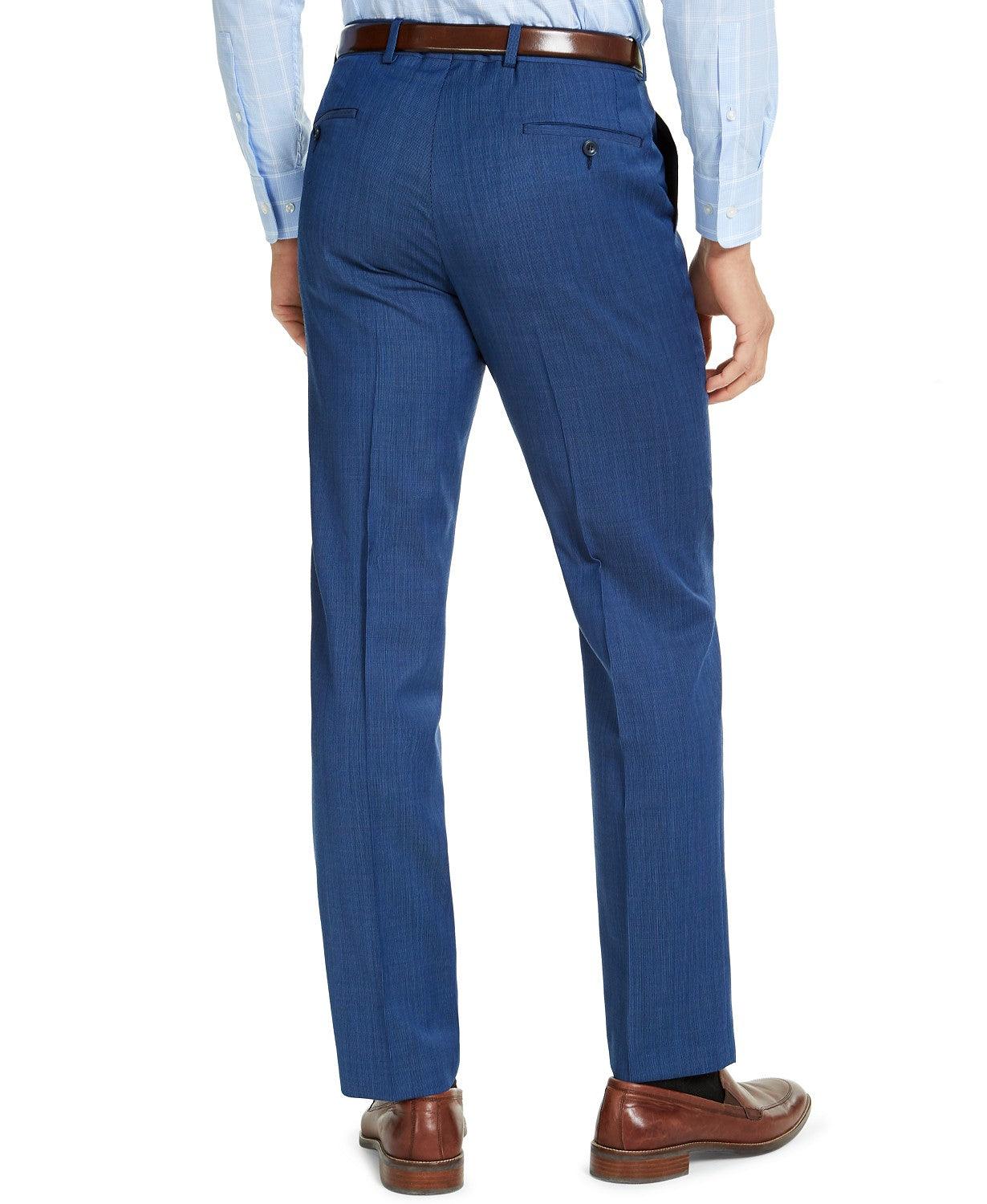 Michael Kors Men Modern fit Dress Pants 36 / 32 Blue Solid Stretch