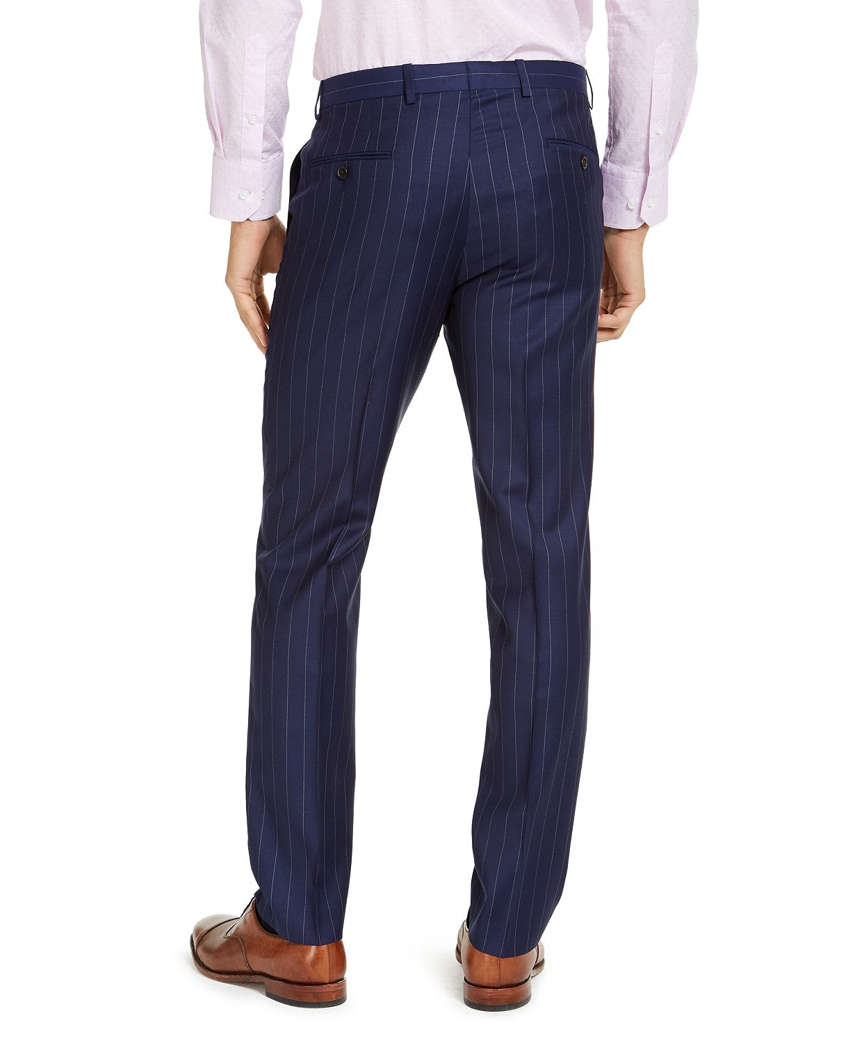 Lauren Ralph Lauren Classic-Fit UltraFlex Dress Pants 48 x 32 Navy Striped
