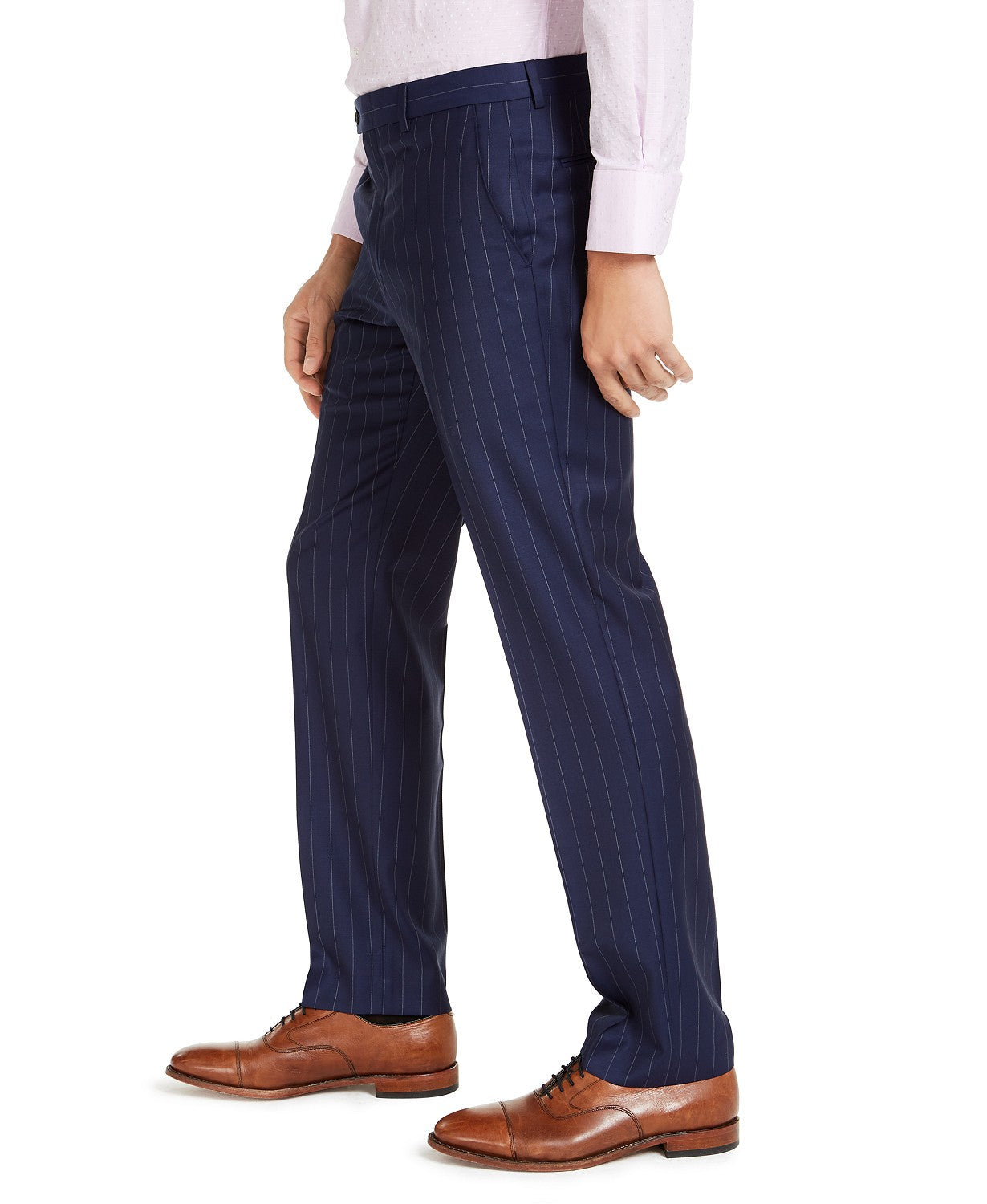 Lauren Ralph Lauren Classic-Fit UltraFlex Dress Pants 46 x 32 Navy Striped