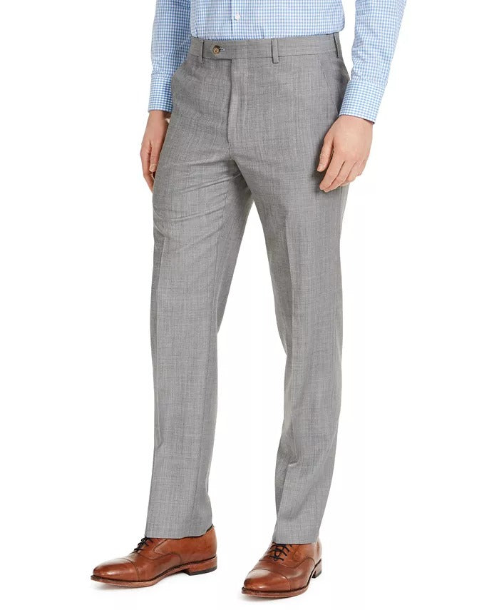 Lauren Ralph Lauren Mens Classic-Fit UltraFlex Light Gray Dress Pants 42 x 32