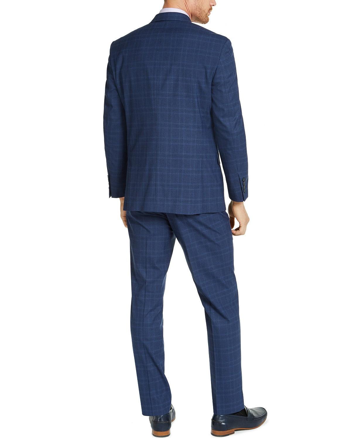 Marc New York Mens Classic fit Suit Jacket Only Blazer 40 R Blue Plaid