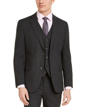 Alfani Men's Slim Fit Stretch Solid Sport Coat Blazer Charcoal Grey 40R