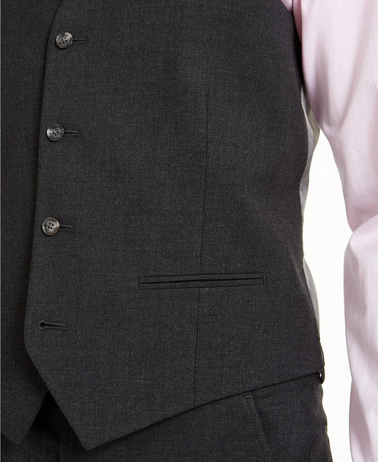 Alfani Men's Slim-Fit Stretch Suit Vest Charcoal Small