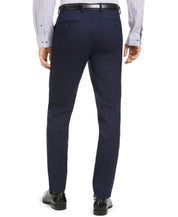 Alfani Mens Slim fit Dress Pants 34 / 30 Navy Blue Solid Stretch