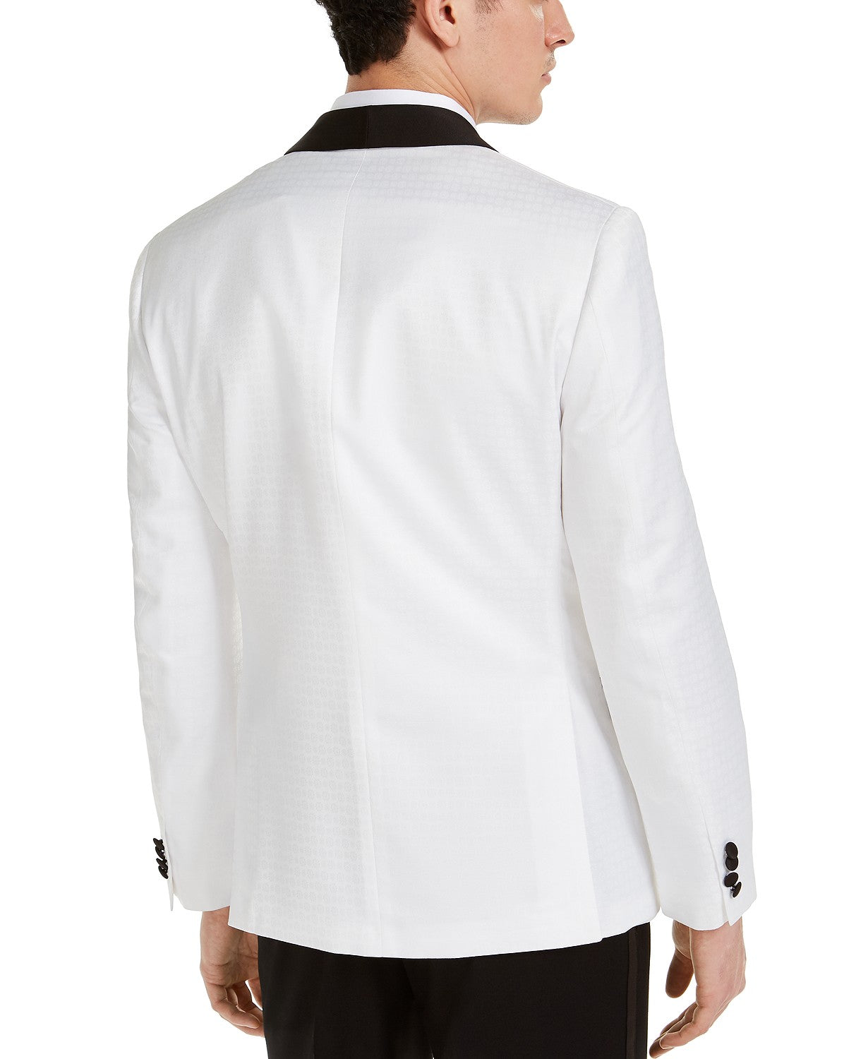 Alfani Mens Slim fit Suit Jacket Blazer 36 S White Black Floral