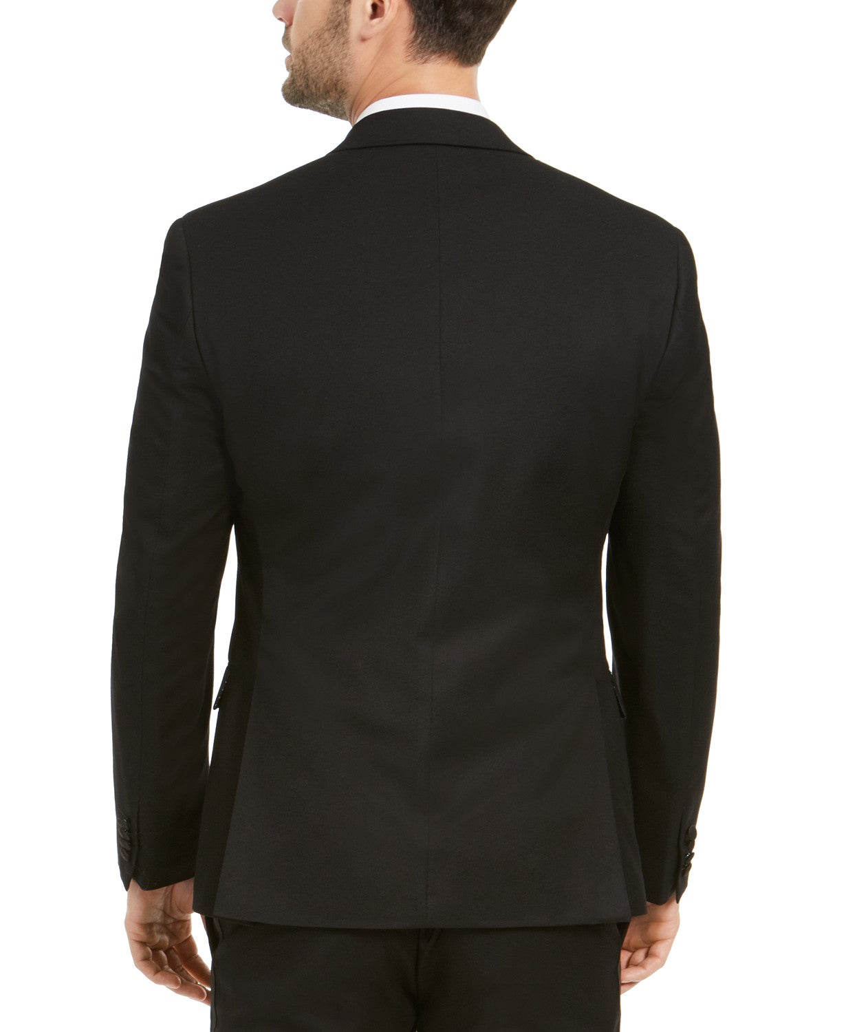 Alfani Mens Slim fit Tuxedo Jacket Blazer 38 S Black Solid Stretch