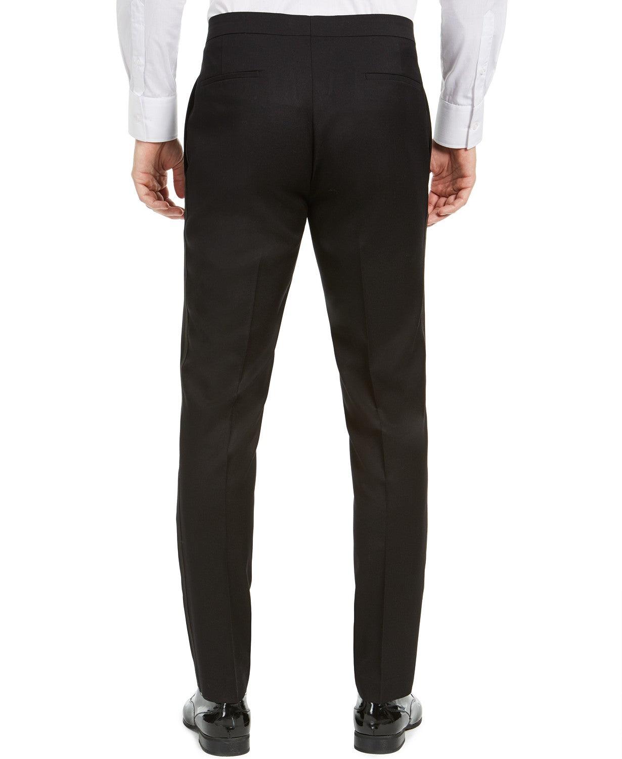 Alfani Mens Slim fit Tuxedo Pants 32 / 30 Black Solid Stretch