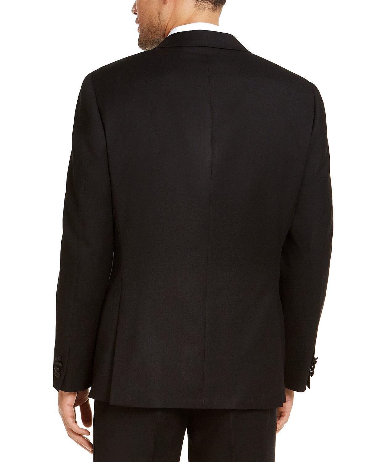 Alfani Mens Classic fit Tuxedo Jacket Blazer 36 S Black Solid Stretch