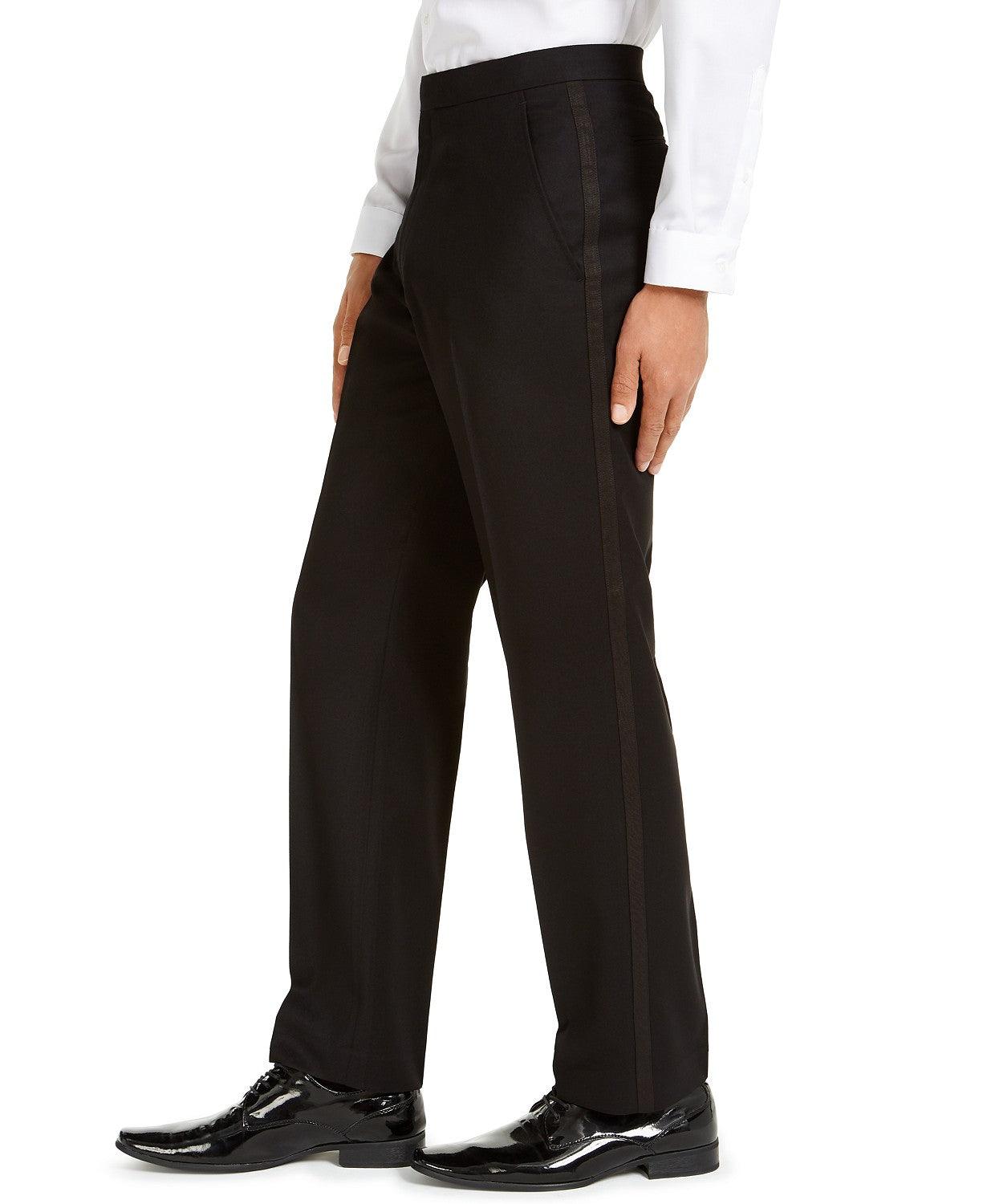 Alfani Mens Classic fit Tuxedo Pants 33 / 30 Black Solid