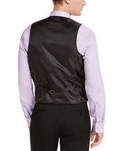 Alfani Mens Classic fit Button-Up Suit Vest XL Black Solid Stretch