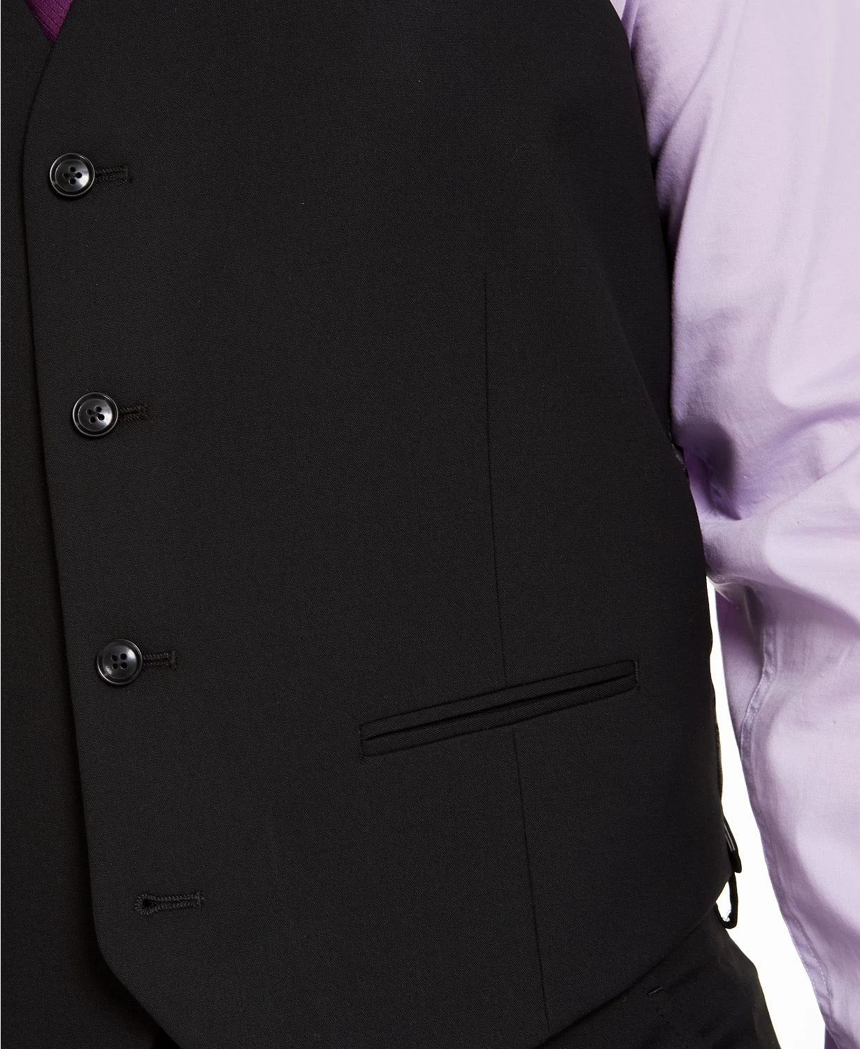 Alfani Mens Classic fit Button-Up Suit Vest XL Black Solid Stretch